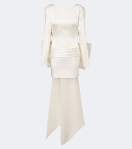 The New Arrivals Ilkyaz Ozel The New Arrivals Ilkyaz Ozel Isthar bow-detail satin minidress