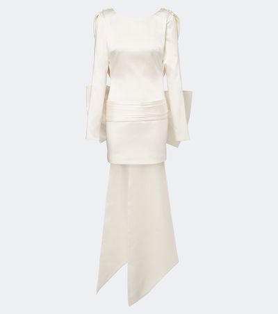 The New Arrivals Ilkyaz Ozel The New Arrivals Ilkyaz Ozel Isthar bow-detail satin minidress