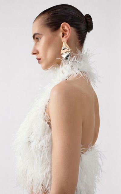 The New Arrivals Ilkyaz Ozel The New Arrivals Ilkyaz Ozel Jazzy Feathered Top