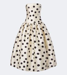 The New Arrivals Ilkyaz Ozel The New Arrivals Ilkyaz Ozel Leyla polka-dot satin bustier gown