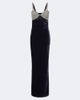 The New Arrivals Ilkyaz Ozel The New Arrivals Ilkyaz Ozel Lux cutout crystal-embellished velvet gown - 1