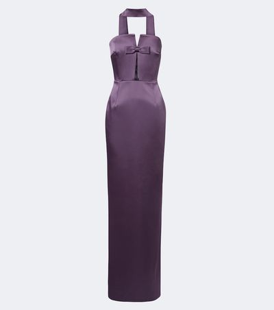 The New Arrivals Ilkyaz Ozel The New Arrivals Ilkyaz Ozel Noa scarf-detail satin gown