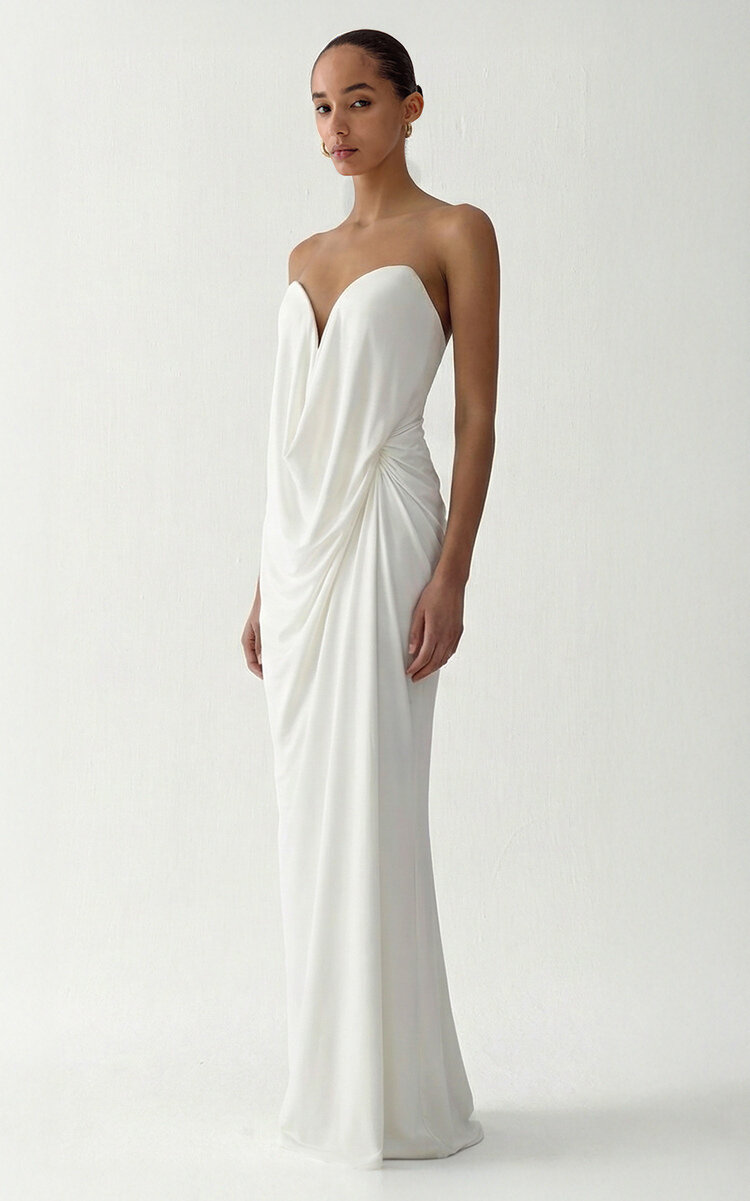 The New Arrivals Ilkyaz Ozel The New Arrivals Ilkyaz Ozel Rodin Draped Maxi Dress