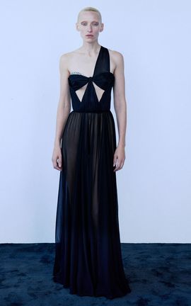 dark blue knee length dress Donna Dress in Blue | Knee-Length main image 1