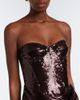 The New Arrivals Ilkyaz Ozel The New Arrivals Ilkyaz Ozel Sequined draped corset dress - 3
