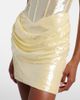 The New Arrivals Ilkyaz Ozel The New Arrivals Ilkyaz Ozel Sequined draped strapless minidress - 4