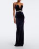 The New Arrivals Ilkyaz Ozel The New Arrivals Ilkyaz Ozel Sienna embellished strapless velvet gown - 2