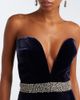 The New Arrivals Ilkyaz Ozel The New Arrivals Ilkyaz Ozel Sienna embellished strapless velvet gown - 3