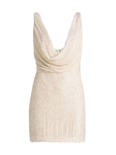 The New Arrivals Ilkyaz Ozel Women's Lydia Sequined Cowlneck Minidress