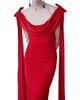 The New Arrivals Ilkyaz Ozel Women's Morticia Crepe Drape Bow Gown - 3