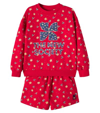 The New Society The New Society Amapola cotton sweatshirt and shorts set