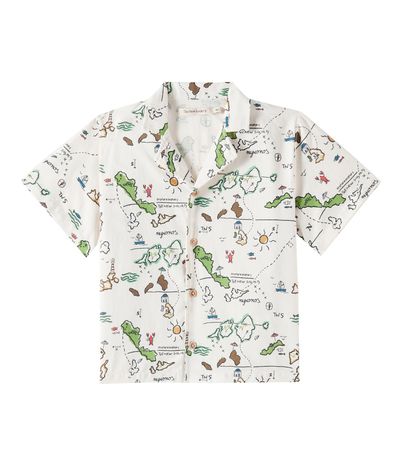 The New Society The New Society Arkoi printed cotton shirt