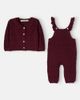 The New Society The New Society Baby cardigan and overalls set - 5