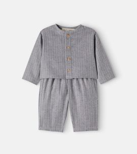 The New Society The New Society Baby Cliff cotton cardigan and pants set