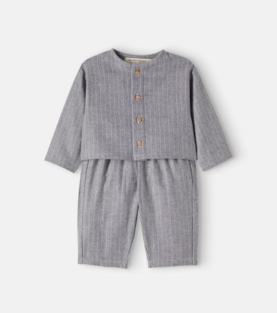 The New Society The New Society Baby Cliff cotton cardigan and pants set