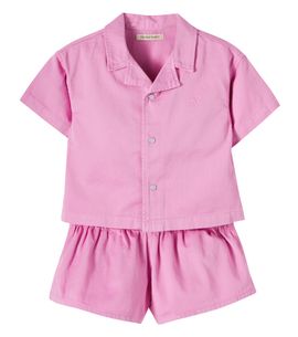 The New Society The New Society Bellis denim shirt and shorts set