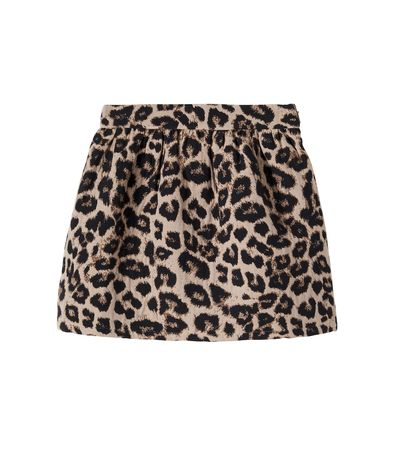 The New Society The New Society Moosie leopard-print cotton-blend skirt