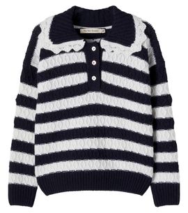 The New Society The New Society Reverie striped polo sweater