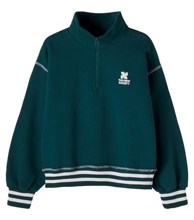 The New Society The New Society Whisper cotton half-zip sweatshirt