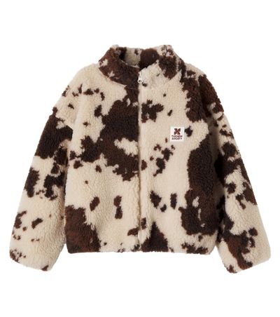 The New Society The New Society Wynn cow-print fleece jacket