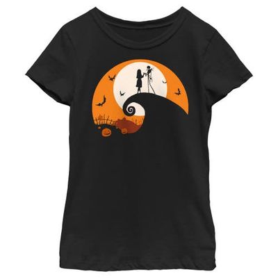 The Nightmare Before Christmas Girl's The Nightmare Before Christmas Jack and Sally on Spiral Hill T-Shirt