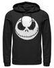 The Nightmare Before Christmas Men's The Nightmare Before Christmas Halloween Jack Skellington Big Face Pull Over Hoodie - 1
