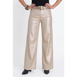 The Noli Shop The Noli Shop Celeste Coated Slim Palazzo Jeans