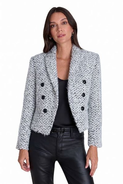 The Noli Shop The Noli Shop Gabrielle Double Breasted Tweed Blazer