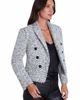 The Noli Shop The Noli Shop Gabrielle Double Breasted Tweed Blazer - 3