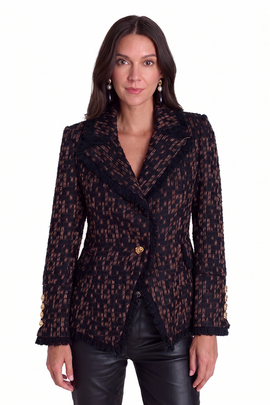The Noli Shop The Noli Shop Giselle Single Breasted Tweed Blazer