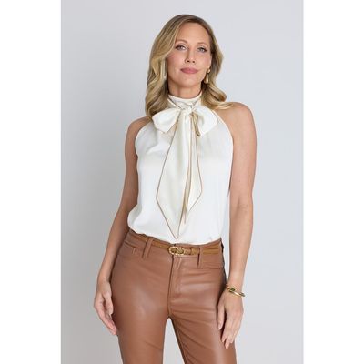 The Noli Shop The Noli Shop Rina Tie Neck Blouse