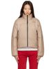 The North Face The North Face Beige & Black Pertex Nuptse Reversible Down Jacket - 1