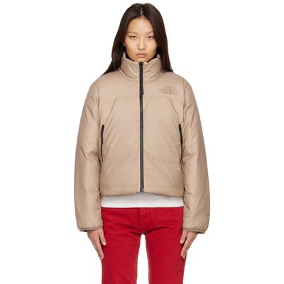 The North Face The North Face Beige & Black Pertex Nuptse Reversible Down Jacket