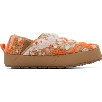 The North Face The North Face Beige & Orange THERMOBALL Traction Knit Mule Loafers