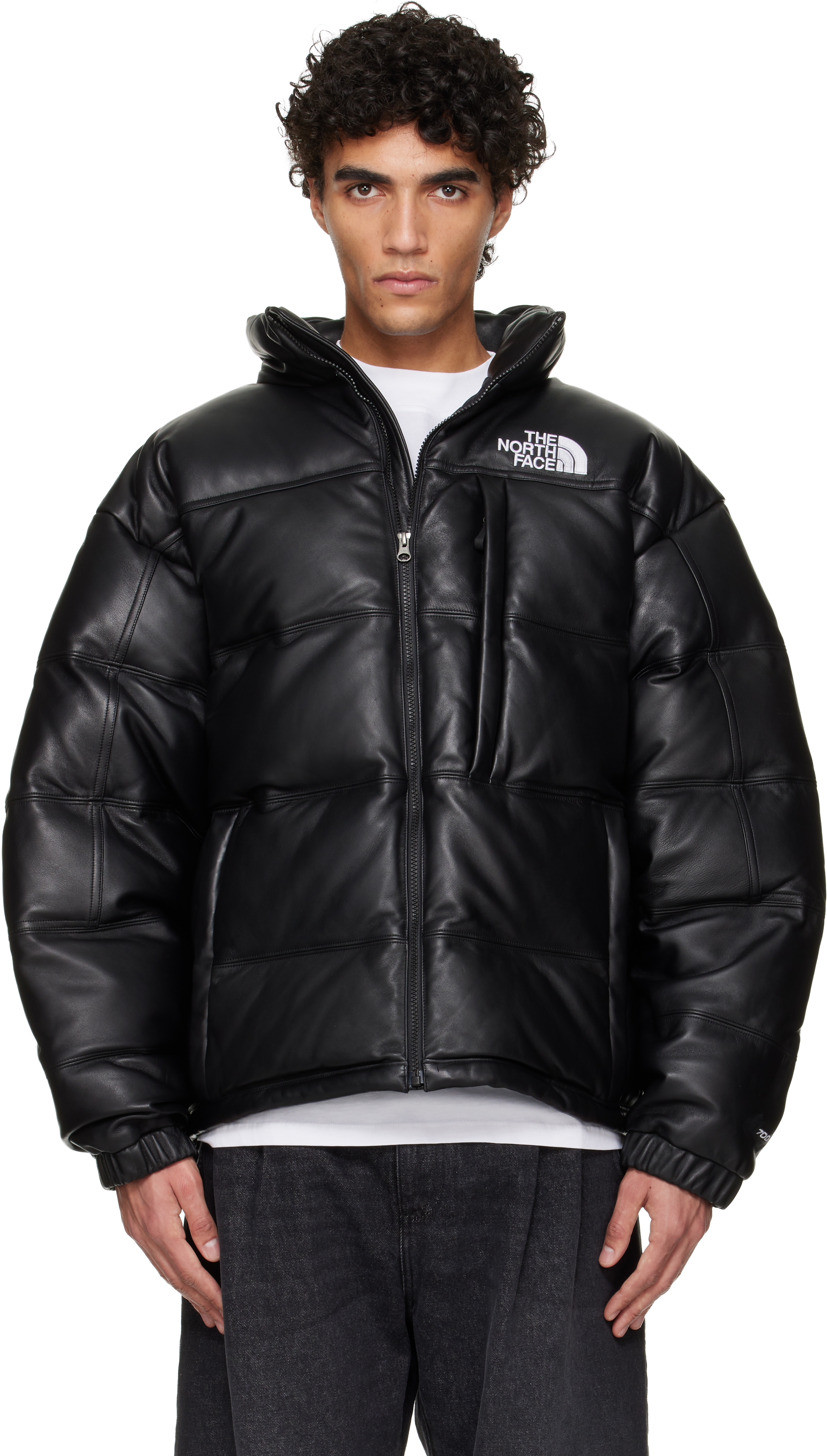 The North Face - Black 'Leather Pack' Summit Series Jacket