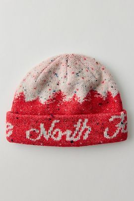 The North Face The North Face Cabin Mountainscape Beanie in Red, Men's at Urban Outfitters
