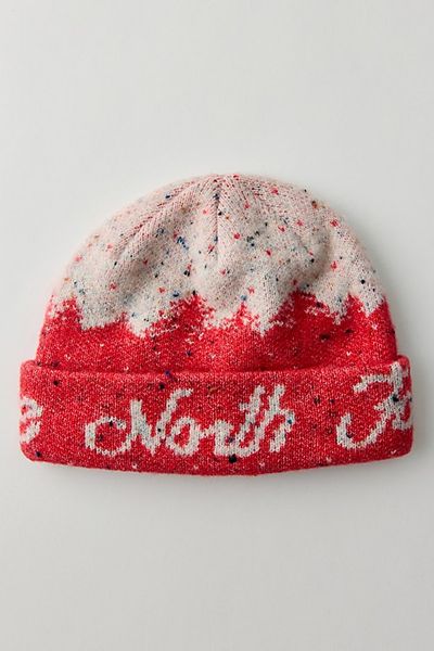 The North Face The North Face Cabin Mountainscape Beanie in Red, Men's at Urban Outfitters