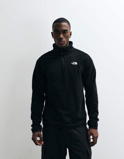 The North Face The North Face Glacier 100 1/4 zip fleece in black