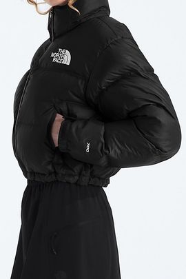 The North Face The North Face Nuptse Cropped Puffer Jacket in Black, Women's at Urban Outfitters
