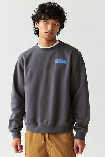 The North Face The North Face Retro Trail Graphic Relaxed Crew Neck Sweatshirt in Grey, Men's at Urban Outfitters