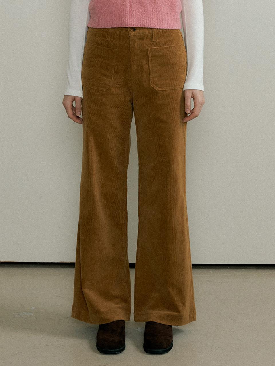 THE PENNY CORDUROY POCKET PANTS - Camel