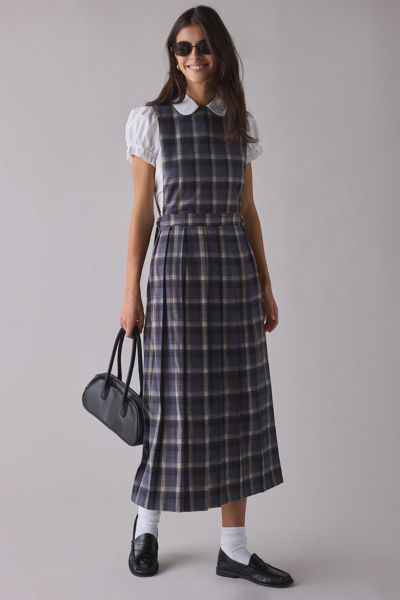grey check pinafore dress Ladies Clothing And Shoe Wholesaler Stylewise Direct UK Grey Check Pinafore  Dress