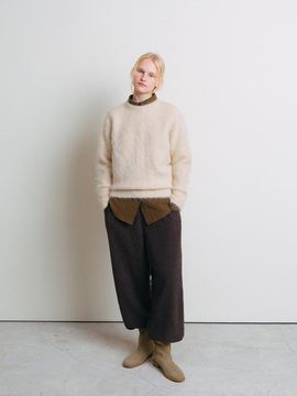 The Raust Boucle Elastic Waist Jogger Pants [CHARCOAL]