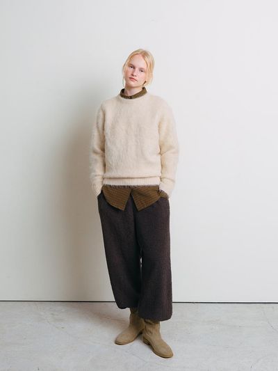 The Raust Boucle Elastic Waist Jogger Pants [CHARCOAL]