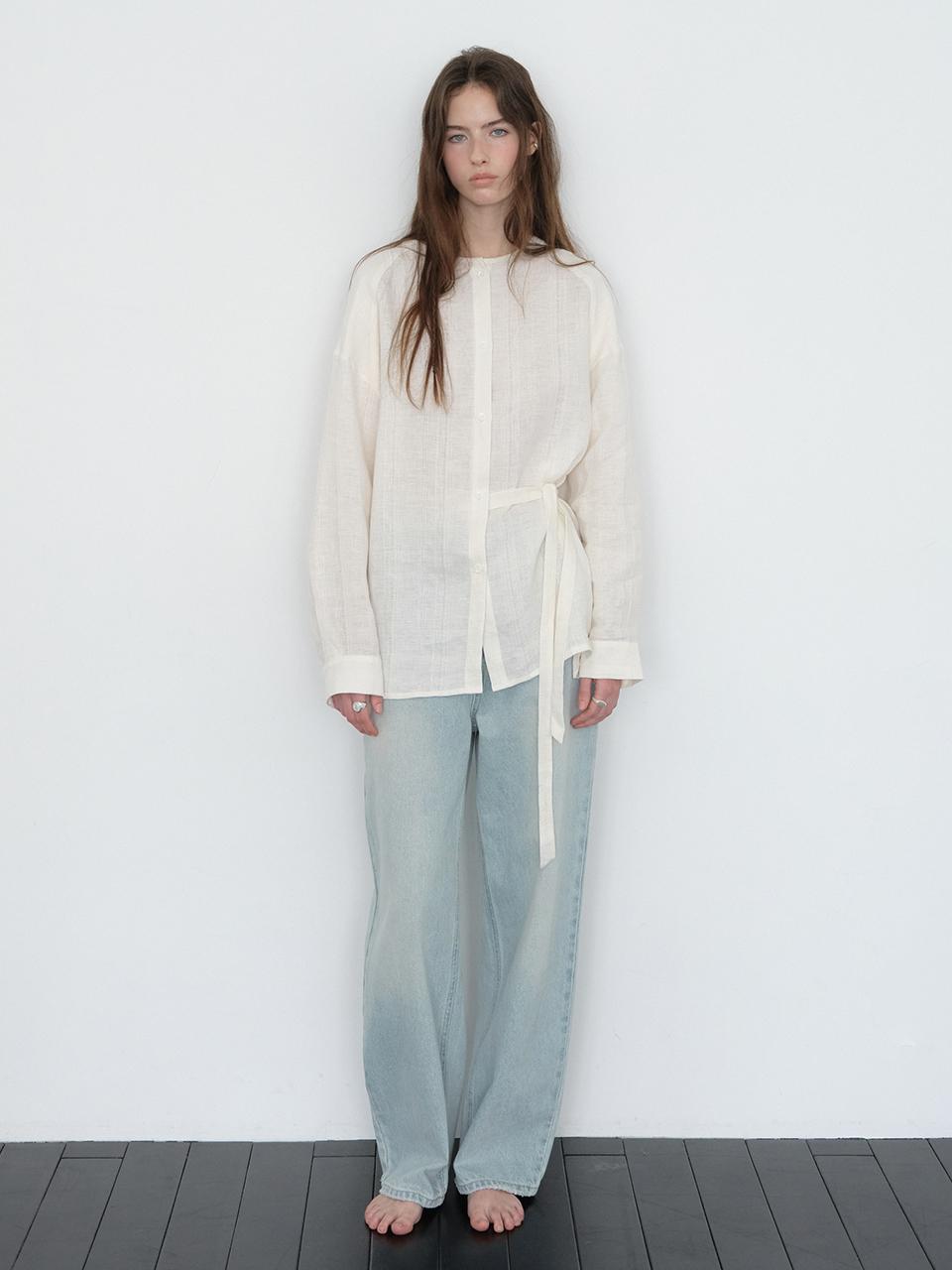 The Raust Cotton Straight High Rise Wide Leg Denim [LIGHT BLUE]
