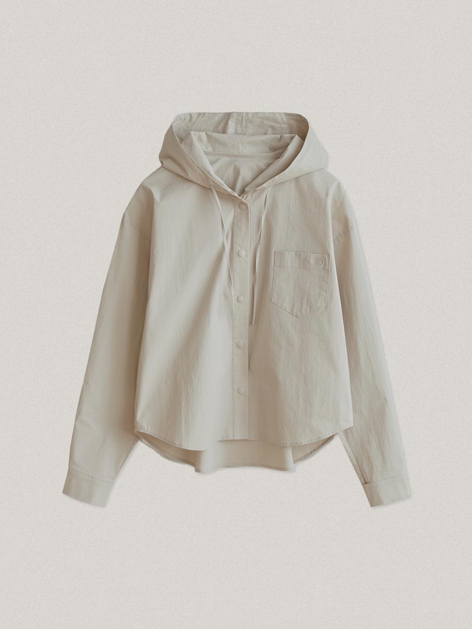 The Raust Hooded shirt BEIGE