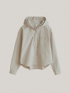 The Raust Hooded shirt BEIGE