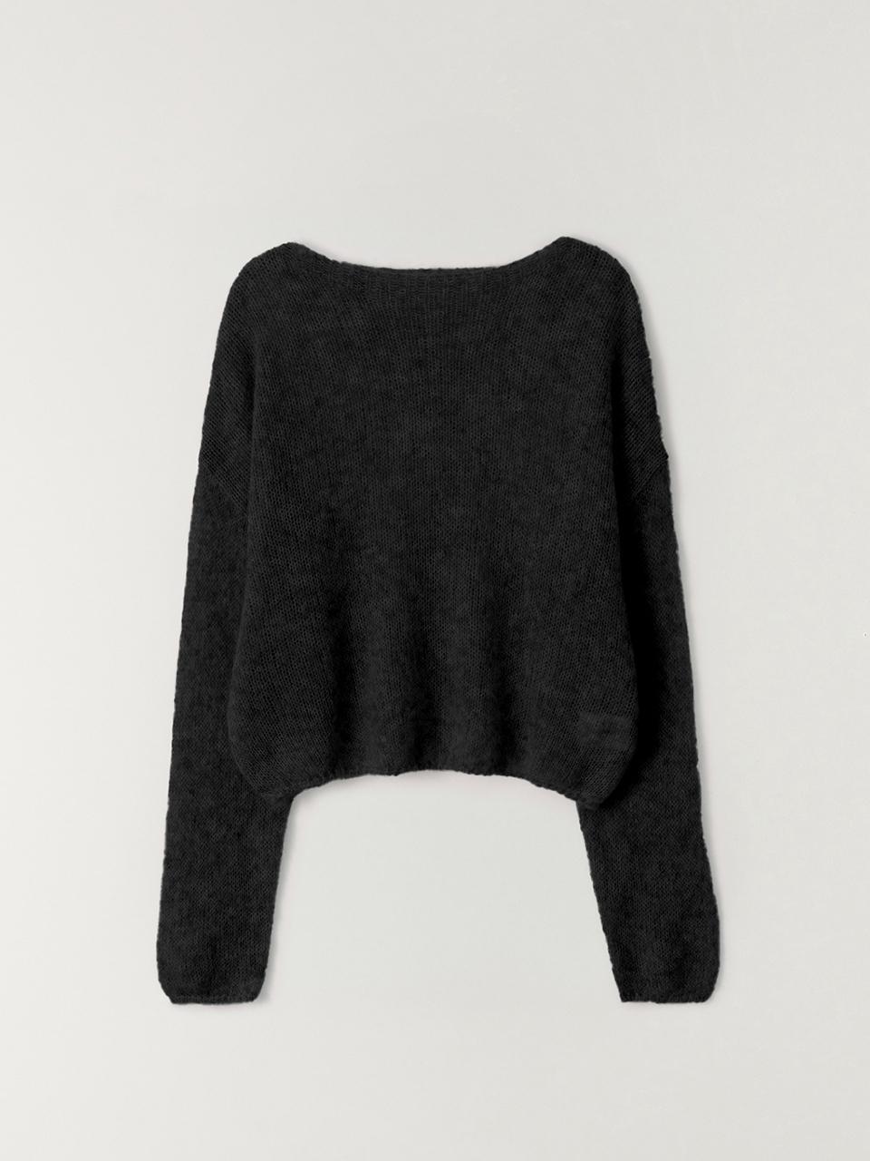 The Raust Kid Soft Wool Boat Neck Pullover [BLACK]