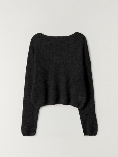 The Raust Kid Soft Wool Boat Neck Pullover [BLACK]
