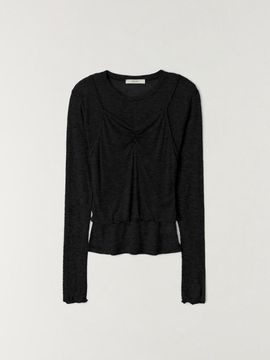 The Raust Sheer Tencel Sleeveless Set [BLACK]